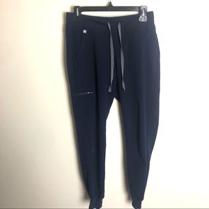 Figs Technical Collection Jogger Scrub Pants Navy Blue Size Small